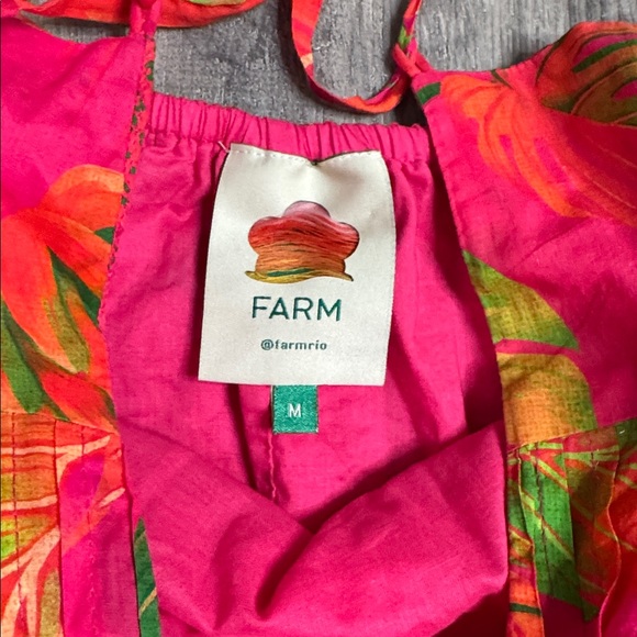 NEW FARM Rio Orange Ombre Forest Maxi Dress Medium Resortwear Strappy Back Vacay - Picture 6 of 9